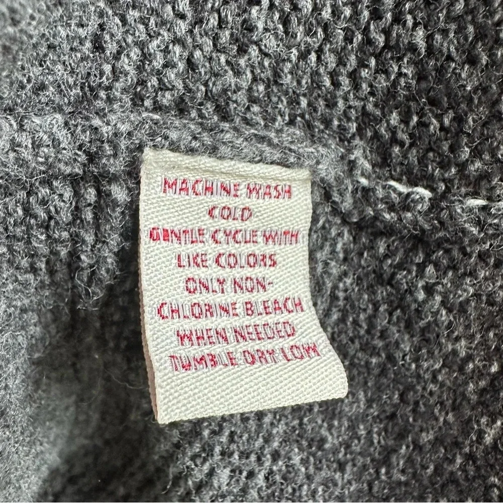 JM Collection Ombré Knit Button Front Sweater Cardigan Gray Black Size Large